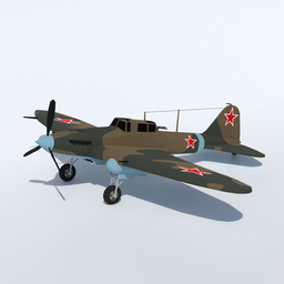 Low Poly Ilyushin Il-2 Shturmovik