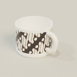 Coffee Mug With Batik Pattern