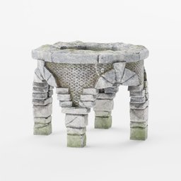 "Hand-made low-poly stone arch/circle 3D model for Blender 3D. Comes with baked-in 2k PBR textures, perfect for RPG games and architecture enthusiasts. Society 6 and Amiami featured."