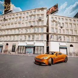 Urban Scene with Car | Aston Martin