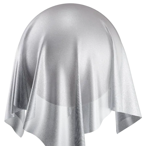Silvery translucent fabric