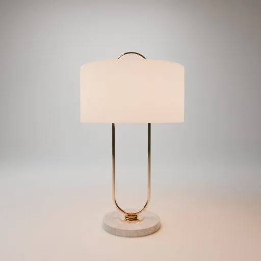 Faye Brass Look and Marble Table Lamp