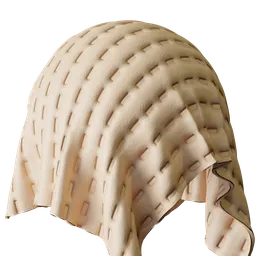 Dashline Embossed Tan Leather