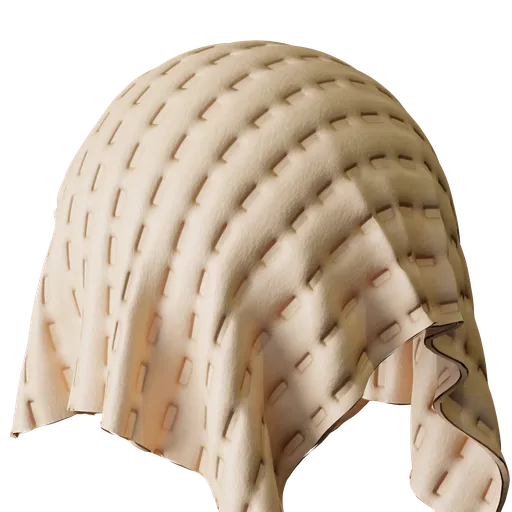 Dashline Embossed Tan Leather