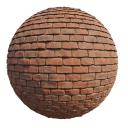 High-resolution 4K PBR brick texture for 3D rendering in Blender, created with Substance Sampler and Stable Diffusion.
