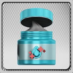 Body Care Icon Open Lotion Bottle