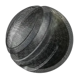 Customizable PBR Procedural Metal Mesh texture for 3D models in Blender, adaptable for various applications.