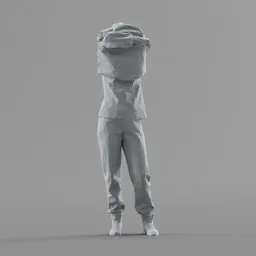 Lowpoly Female Standing
