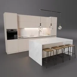 Elegant Beige Kitchen