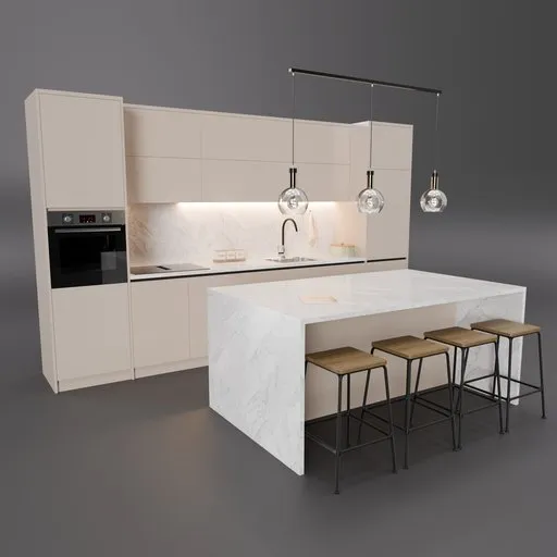 Elegant Beige Kitchen