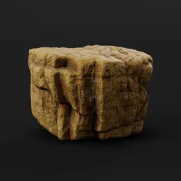 Flat Sandstone Boulder Rock