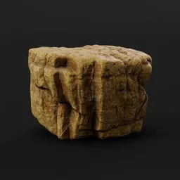 Flat Sandstone Boulder Rock