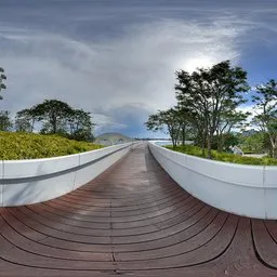 Daytime Wooden Corridor HDR