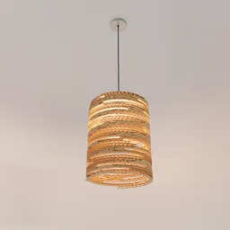 "DIY Cardboard Ceiling Light Fixture for Classic, Modern and Antique Sets 3D Model for Blender 3D - Highly Detailed Textured Design with Smooth Flowing Lines and Low Spatial Lighting. Golden Ribbons and Cinnamon Skin Color. Octane Render - By [username]".