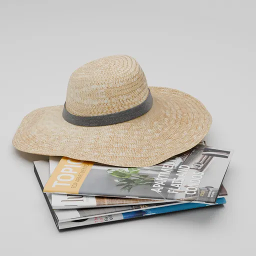 Straw Sun Hat on Magazine
