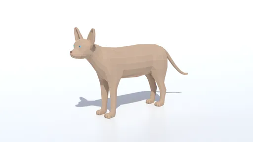 Low Poly Sphynx Cat