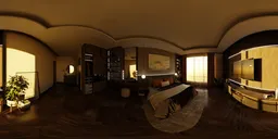 Warm morning light fills a cozy bedroom with elegant furnishings, perfect for realistic scene lighting.