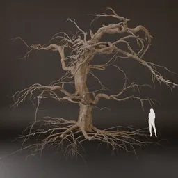 SJ-Horror Tree 3D Asset