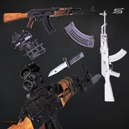 AKM Gun - Animated