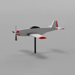 P51 Whirligig Yard Ornament