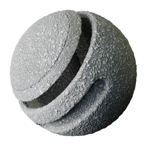 High-quality light grey PBR asphalt road texture for 3D modeling and rendering, suitable for Blender and other applications.