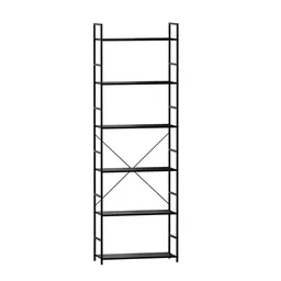 ASTRUP 6-Shelf Metal Bookcase