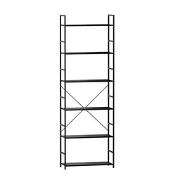 ASTRUP 6-Shelf Metal Bookcase