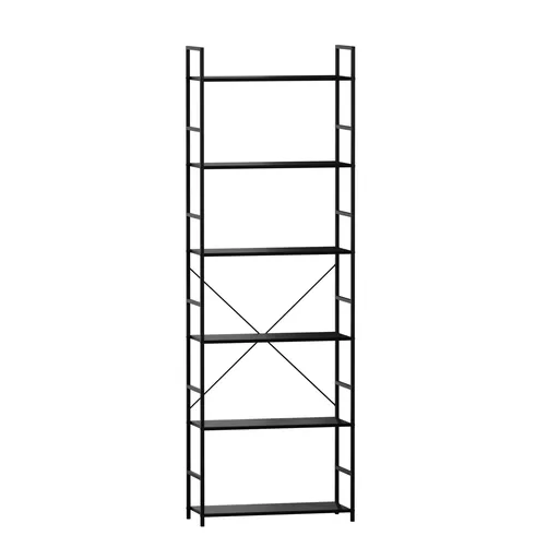 ASTRUP 6-Shelf Metal Bookcase