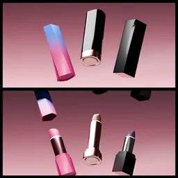 Lipsticks cap opening animation