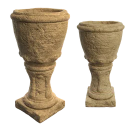 Old Greek style flower pot