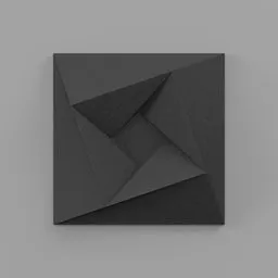 3D model of a geometric acoustic foam panel for studio soundproofing, compatible with Blender 3D rendering.