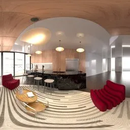 Minimalist Curved Luxury Lounge