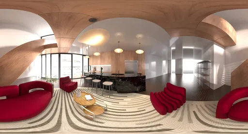 Minimalist Curved Luxury Lounge
