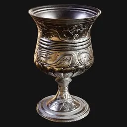Antique Silver Goblet Ornate