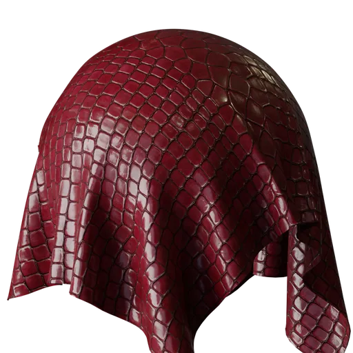 Burgundy Croco Leather