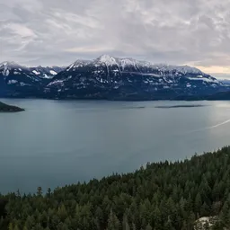 Lake and Mountains Overcast