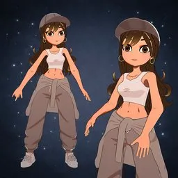Stylized Casual Anime Girl