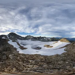 Aerial Glacier Mountain Landscape