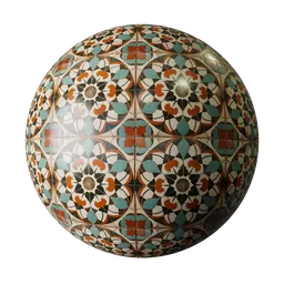 Vintage Circular Mosaic Tiles