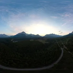 Aerial Canadian Landscape Sunrise