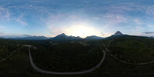 Aerial Canadian Landscape Sunrise