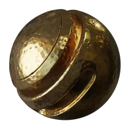 Excavated Hammered Gold