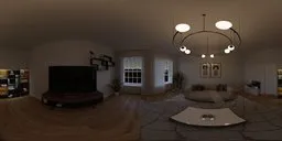 Modern Livingroom Night unclipped