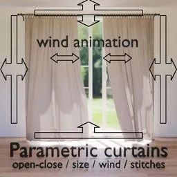 Curtain Parametric animated
