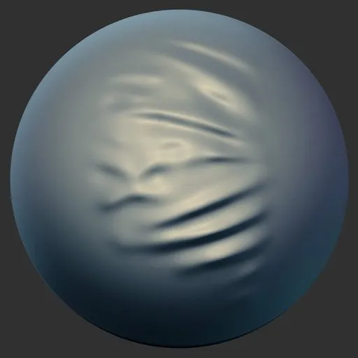 3D Sculpting Brush for creating realistic fabric wrinkles and collars, compatible with Blender.