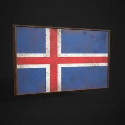 Iceland Flag Picture Frame