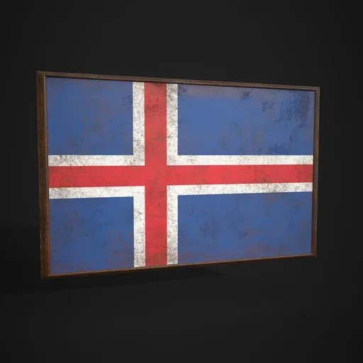 Iceland Flag Picture Frame