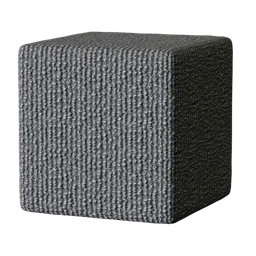 High-resolution slate grey hessian carpet texture for PBR floor material in Blender 3D.