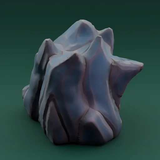 low poly cliff
