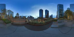 Small stone platform at night